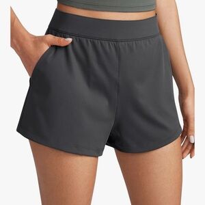 CRZ YOGA 4-Way Stretch High Waisted Women’s Shorts Size XS Mysterious Gray